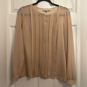 Blush pleated blouse